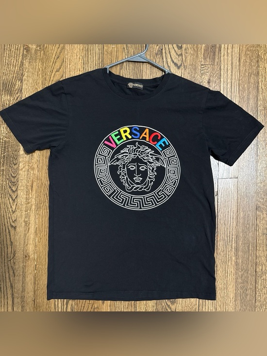 Versace Other - Versace Black Tee with Multicolor Logo